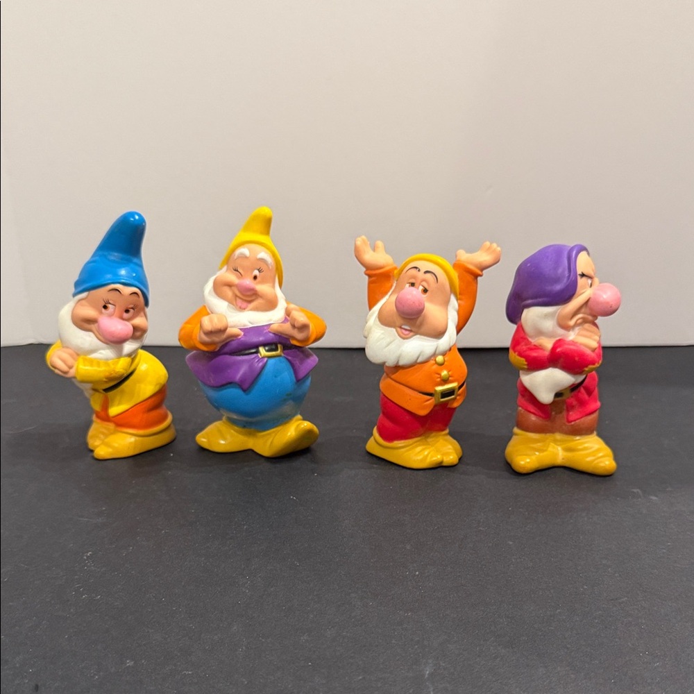 Disney Snow Whites Seven Dwarfs figures lot of 4